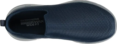 Vista 14 de Skechers Go Max-Athletic Tenis para caminar para hombre, de malla de aire y sin cordones, Azulgris