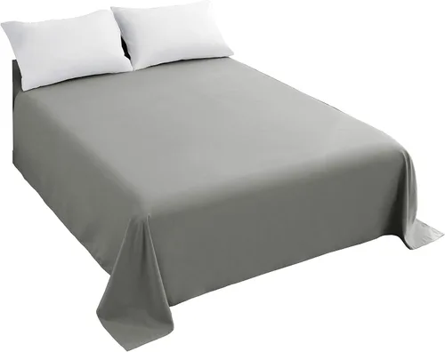 Vista 24 de Sfoothome Sábana encimera de tamaño matrimonial – Microfibra cepillada extra suave, lavable a máquina, sin arrugas (beige, matrimonial)