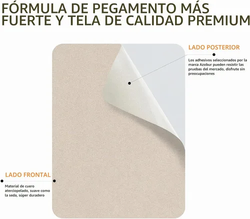 Vista 3 de Azobur Parche de reparación de sofá, 6 piezas de parches de microfibra, reparación de parches de tela autoadhesivos, aspecto lujoso, sofá de Beige