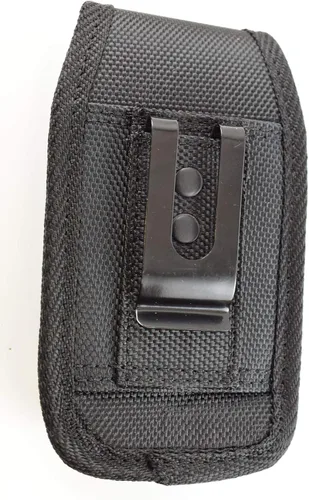 Vista 2 de Funda de lona vertical con clip para cinturón y trabillas para cinturón para Kyocera Dura XE Epic Flip Phone