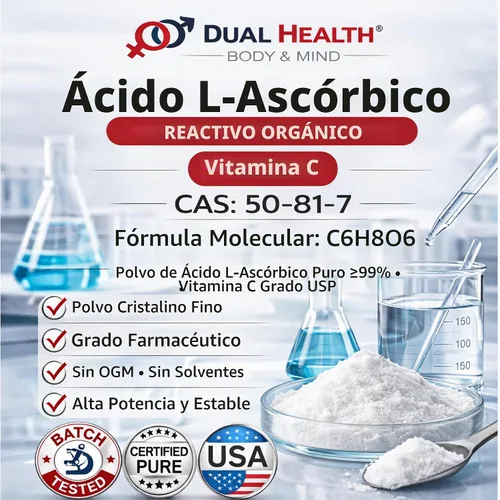 Vista 3 de Ácido ascórbico (1 libra) Polvo puro de vitamina C de alta potencia de grado alimenticio para células e inmunitarios, cristales finos solubles sin