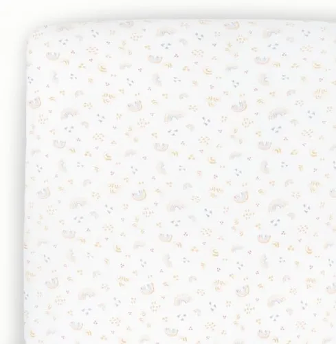 Vista 5 de Little Unicorn Sábana de cuna de punto elástico prémium Súper suave con elasticidad óptima (Dino Pals)