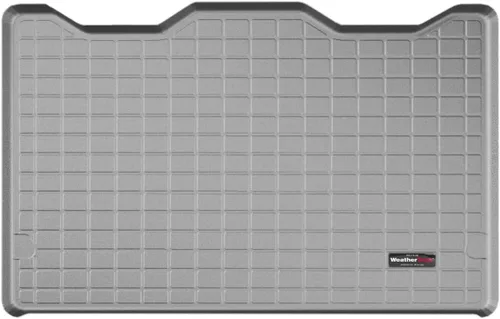 Vista 10 de WeatherTech tapetes para piso de compartimiento de carga detrás del tercer asiento, negras. Negro