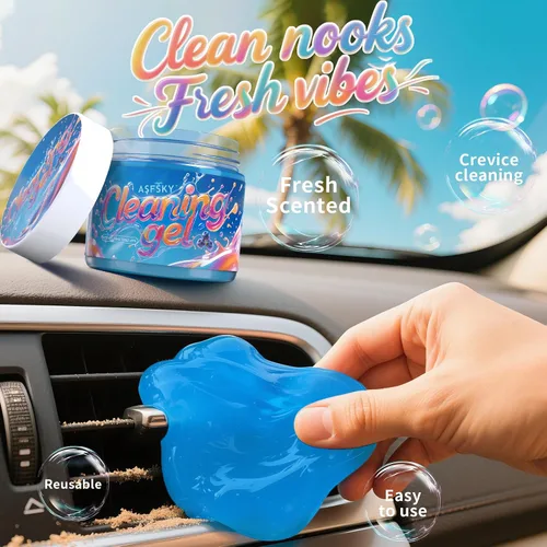 Vista 8 de ASFSKY - Masilla de limpieza para coche, gel de limpieza universal, arándano