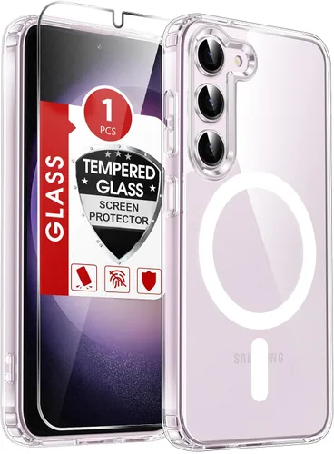 Vista 355 de LeYi Funda para teléfono Samsung-S23: protector de pantalla e imán MagSafe Púrpura