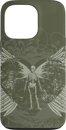 Vista 10 de Y2K Grunge Aesthetic Alt Goth Fairy Skeleton Wings Case for iPhone 17