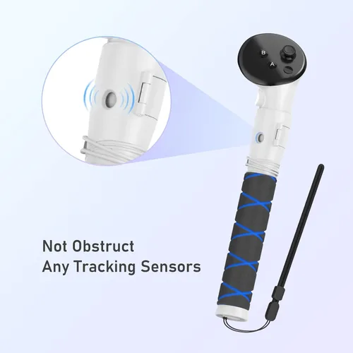 Vista 4 de OURVR Facial Interface and Beat Saber Handle Attachments Compatible with MetaOculus Quest 3 Accessories