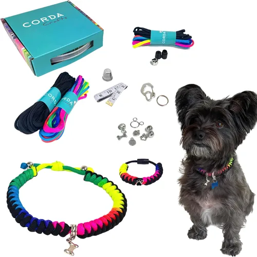 Vista 16 de CORDA Crafts - Kit de cuerda de paracaídas - Accesorios completos para hacer collar de perro y pulsera a juego del dueño - Tutorial en video fácil