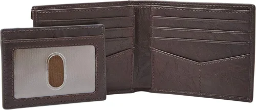 Vista 3 de Fossil Men's Leather Bifold Sliding 2-in-1 with Removable Card Case Wallet