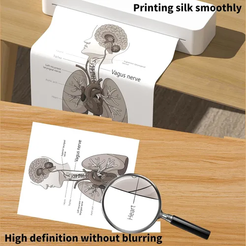 Vista 3 de Rollo de papel térmico, papel térmico multiusos, papel de carta estadounidense de 8.5 x 11 pulgadas, impresión térmica avanzada, papel térmico