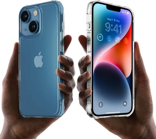 Vista 5 de Mkeke para Funda de iPhone 14 para iPhone 13 Funda Transparente Claro Amortiguadores de Choque Fundas para iPhone 13/14 Funda de Teléfono