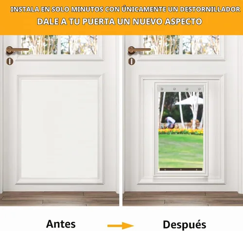 Vista 4 de Paquete de 2 solapas de repuesto para puerta de perro transparentes extra