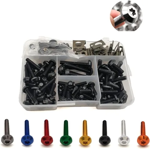 Vista 3 de Bodywork Kits Motorcycle Fairing Bolt Nuts Kit Body Fastener Screws for FZ6R MT01 MT03 MT25 MT125 FZ8 TDM 900 MT125 YZF R15 XT660 Parts