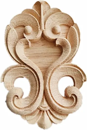 Vista 17 de Calcomanía de tallado de madera sin pintar, apliques de madera tallada para muebles de bricolaje, apliques para pared, cama, puerta, armario, 2