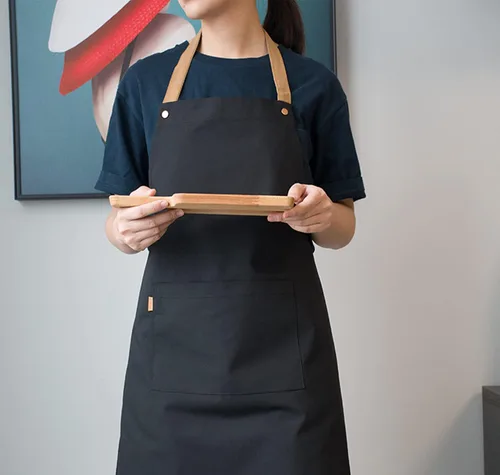 Vista 2 de Delantal personalizado personalizado para mujeres/hombres, delantales de cocina ajustables para estilistas de peluquería, delantales impermeables