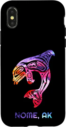 Vista 4 de iPhone 15 Nome Alaska Native American Orca Killer Whale Case