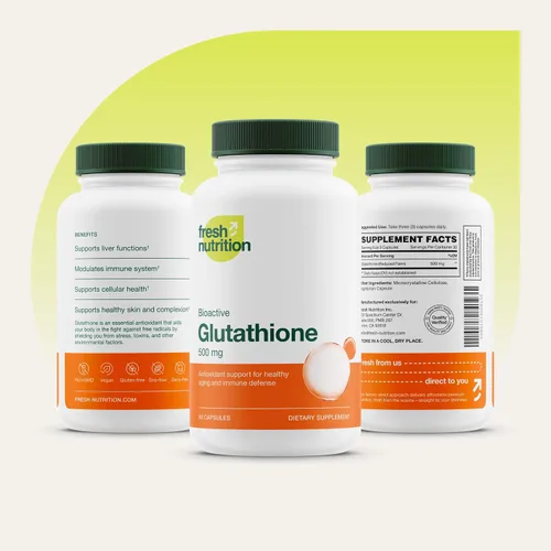 Vista 8 de Suplemento de glutatión - Reducción de glutatión verificada con ADN más