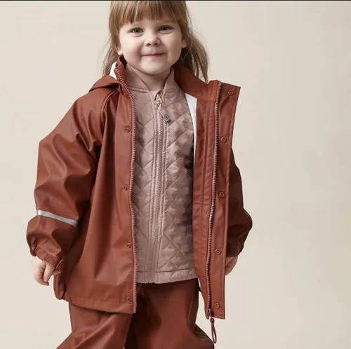 Vista 2 de Traje de lluvia reflectante impermeable 2 piezas chaqueta y pantalones para niños, o Dungarees de 12 meses a 10 años -26