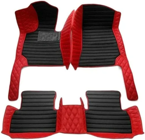 Vista 3 de Alfombrillas de cuero personalizadas para la parte delantera y trasera y de la tercera fila para automóvil, se adapta a la mayoría de SUV, sedán