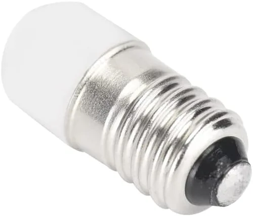 Vista 7 de Bombillas LED E10 3V blanco frío, 10 piezas AC/DC E10 Tornillo en miniatura Lámparas LED 0.5Watts 65Lm (3V, blanco frío)