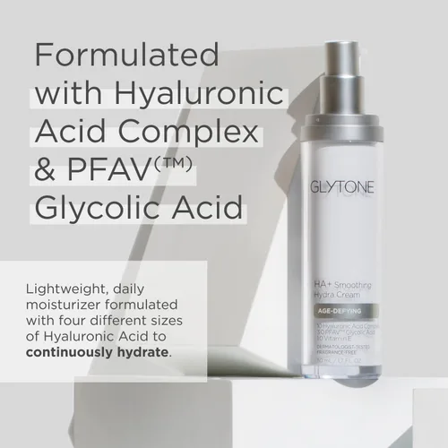 Vista 3 de Glytone Age-Defying HA+ Smoothing Hydra Cream – Dermatólogos – Sin parabenos – 1.7 onzas líquidas