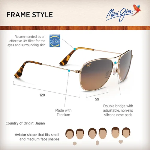 Vista 6 de Maui Jim Cliff House - Gafas de sol polarizadas para hombre y mujer