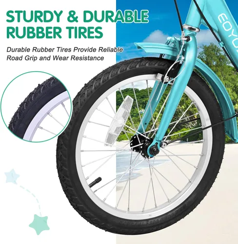 Vista 2 de LILYPELLE Triciclo triciclo de 16 pulgadas para principiantes y bicicletas de 3 ruedas de una sola velocidad, bicicletas de tres ruedas con cesta