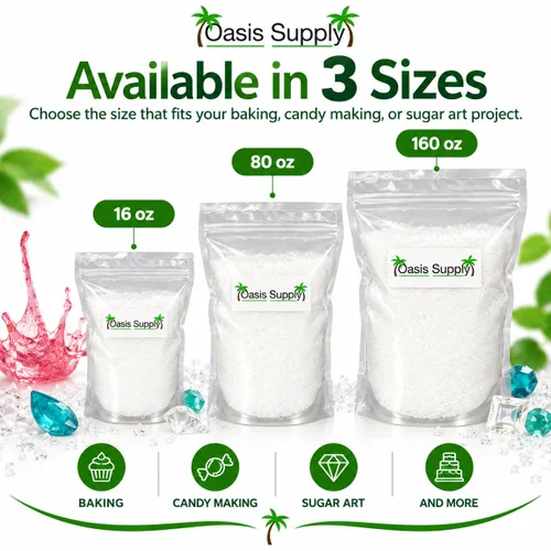 Vista 5 de Oasis Supply, Sustituto de azúcar isomalt (granular) – Sustituto de azúcar para hornear, 1 libra – Isomalt listo para usar – transparente