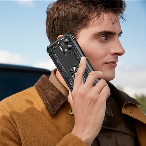 Vista 7 de Yiakeng Funda para Moto G Stylus 5G 2023, Motorola G Stylus 5G 2023 con protector de pantalla HD, fundas protectoras de grado militar con anillo