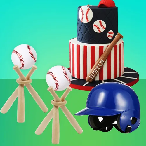 Vista 4 de RONYOUNG 2Sets Soporte de béisbol Soporte de béisbol Soporte de madera Base de bola Soporte de exhibición