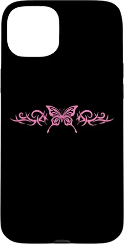Vista 9 de Pink Butterfly Tattoo Harajuku Grunge Egirl y2k Aesthetic Case for iPhone 17