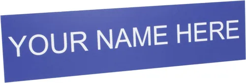 Vista 8 de ExcelMark Placa de nombre personalizada para puerta, oficina, pared, personalizada con tu texto, 2 x 8 pulgadas (1 línea, negro)