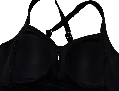 Vista 5 de Hilor Tankini para mujer, con control de abdomen, espalda cruzada, tankini