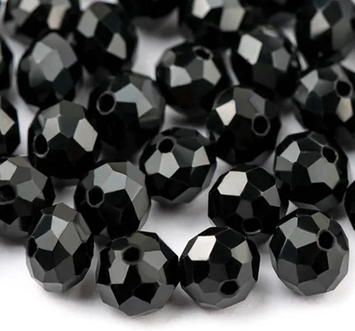Vista 7 de 620 piezas de cuentas de cristal facetado Briolette, cuentas de rondelle azules facetas de 4 mm, 5 hebras, tamaño de agujero 1 mm, ideal para hacer