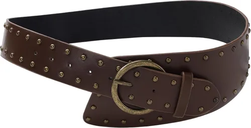 Vista 11 de Manfnee Cinturón de cuero de moda para mujer, cinturón de cuero con tachuelas, cinturones para mujer, para jeans, vestido punk, cinturón