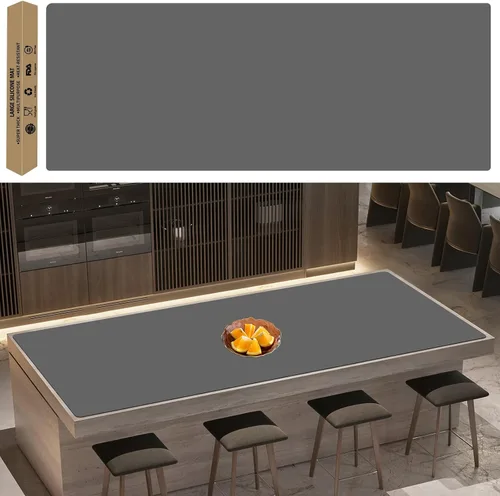 Vista 24 de Tapete de silicona súper grande, 120 x 24 pulgadas, tapete de silicona para encimera de cocina, tapete antideslizante resistente al calor, tapete