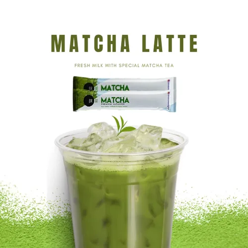 Vista 4 de Té matcha japonés de primera calidad Polvo de té verde matcha con sabor a fresa, grado culinario japonés, en sobres de 0.28 oz, 40 bolsitas 8