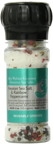 Vista 10 de Salty Wahine Gourmet Hawaiian Sea Salts, Lava negra, 4 onzas