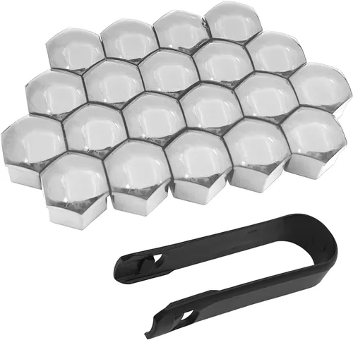 Vista 8 de 20 PIEZAS Tapa para Tuerca de Llanta, Tuerca Hexagonal de 17 mm para Tornillos de Neumáticos a Prueba de Óxido y Polvo, Carcasa Plástica Decorativa