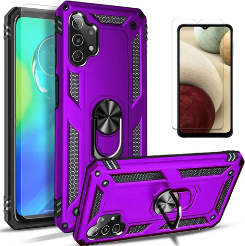 Vista 9 de STARSHOP - Funda para Galaxy A32 5G, funda para Samsung A32 5G, con [protector de pantalla de vidrio templado incluido], funda protectora de doble