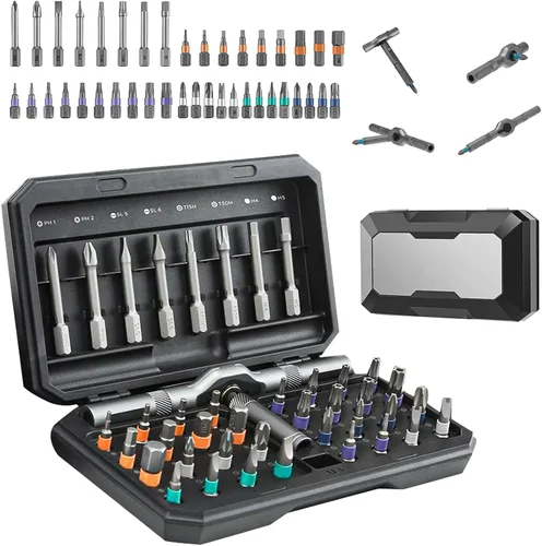 Vista 11 de Juego de destornilladores magnéticos 24 en 1, juego de destornilladores de trinquete DIY con mango desmontable, kit de herramientas de reparación