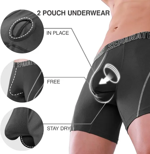 Vista 9 de Separatec Calzoncillos tipo bóxer para hombre que absorben la humedad, hechos de ropa interior de bambú, paquete de 3