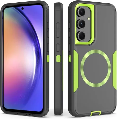 Vista 21 de Funda diseñada para Samsung Galaxy S22 Ultra, magnética, protección contra caídas de servicio pesado, protección de doble capa, compatible