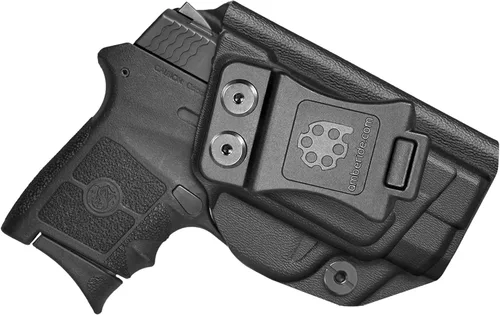 Vista 13 de Amberide IWB Funda Kydex para S&W M&P, Shield CT Laser, Shield Plus, Shield M1.0, Shield M2.0 3.1, EZ 0.354 in, EZ 380, Ecualizador, Guardaespaldas
