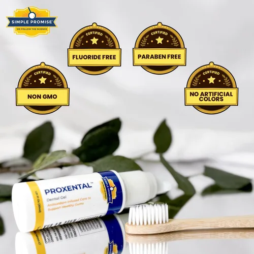 Vista 3 de Simple Promise - ProXental - Gel dental para la salud oral de las encías con xilitol y aloe vera - Cuidado de dientes y encías sensibles, aliento