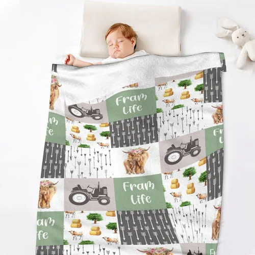 Vista 6 de Manta de franela de vaca para regalo, ultra suave y acogedora, manta de forro polar ligera y mullida, manta de felpa cálida para sofá, cama, 30 x 40