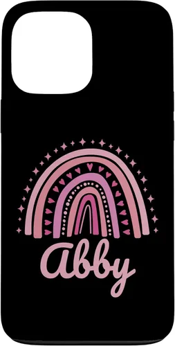 Vista 23 de Abby Name Personalized Funny Women Pink Rainbow Abby Case for iPhone 16