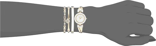 Vista 4 de Anne Klein Womens Bangle Watch and Premium Crystal Accented Bracelet Set
