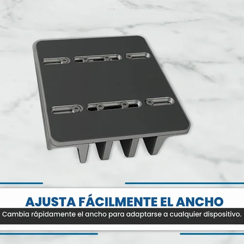 Vista 5 de Elestoria Soporte vertical para laptop con 5 ranuras, soporte vertical de aluminio para computadora de escritorio, compatible con MacBook Pro/Air