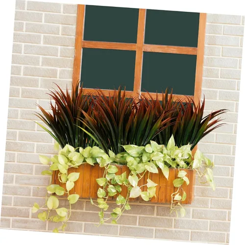 Vista 7 de Decoraciones de boda 6pcs Chlorophytum Arreglos florales de plástico Decoración de boda